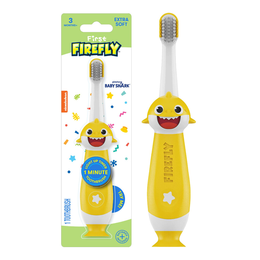 Firefly First Training Light Up Toothbrush Baby Shark Yellow