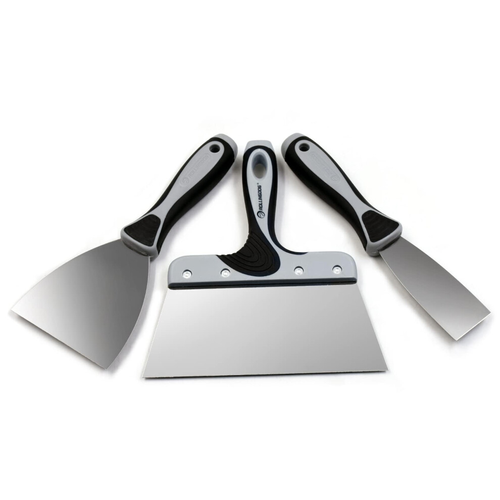Wallpaper Scraper 3Pc - Paint Scraper Tool, Plaster Filler Knife, Wallpaper Stripper (1.5"/38Mm,4"/101Mm,8"/200Mm) 6972952973326