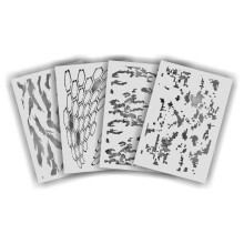 Redleg Camo 912/4 4 Piece 14""""x11"""" multicamo tiger digital OCP hex camouflage stencil kit