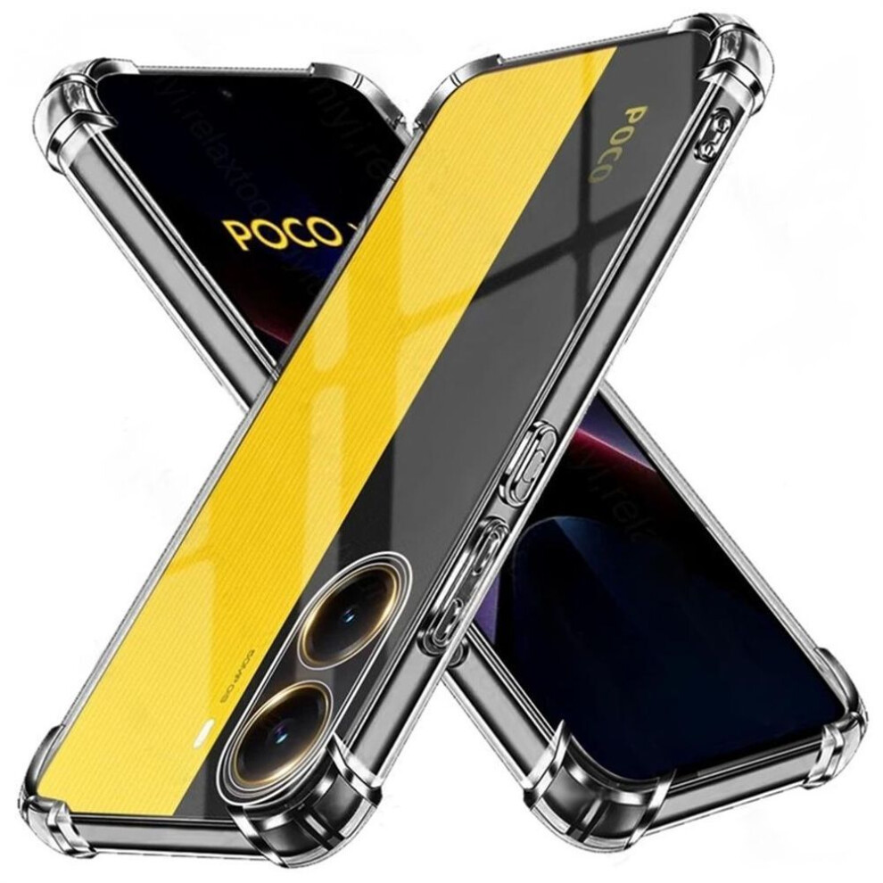(clear, Xiaomi POCO X7 Pro) Airbag Drop-Proof Soft Clear Transparent TPU Silicone Case Phone Cover for XIAOMI POCO X7 / X7 Pro