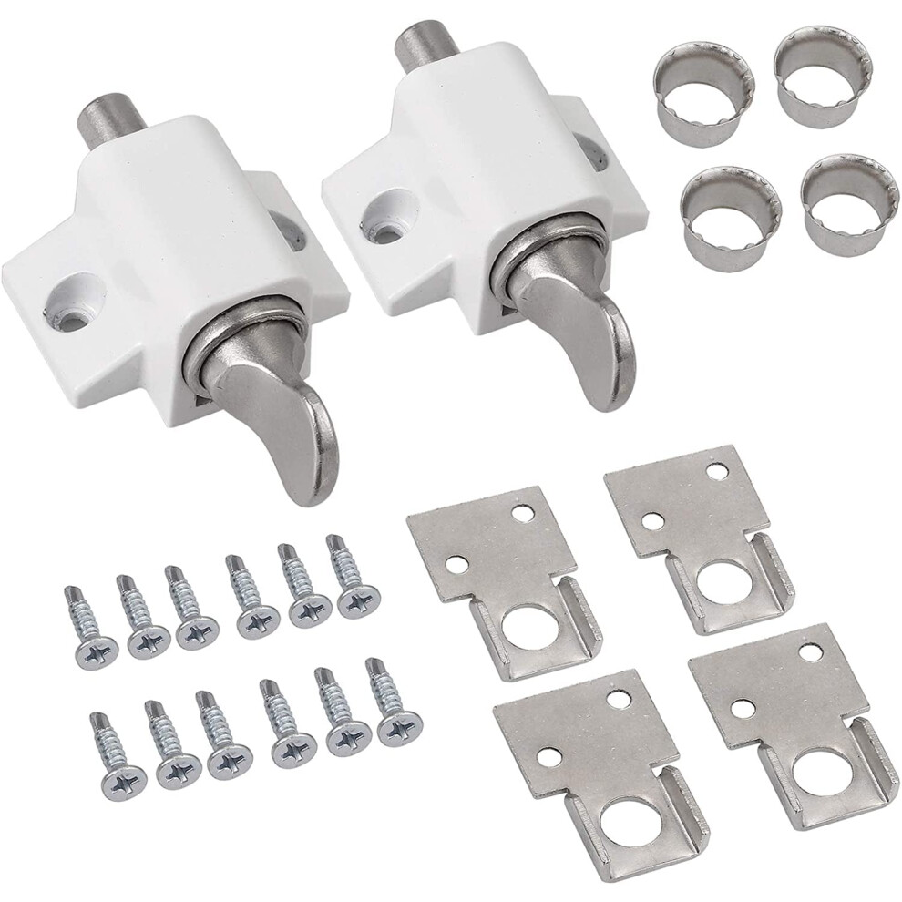 Esynic No Keys Version 2Pcs Sliding Patio Lock Sliding Patio Door Catches Set Security Lock Window And Patio Door Window Bolt Sliding Universal Locks For