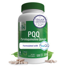 PQQ 20mg Pyrroloquinoline Quinone as PureQQ | Vegan Certified, Non-GMO Gluten Free | by Health Thru Nutrition (Pack of 120)