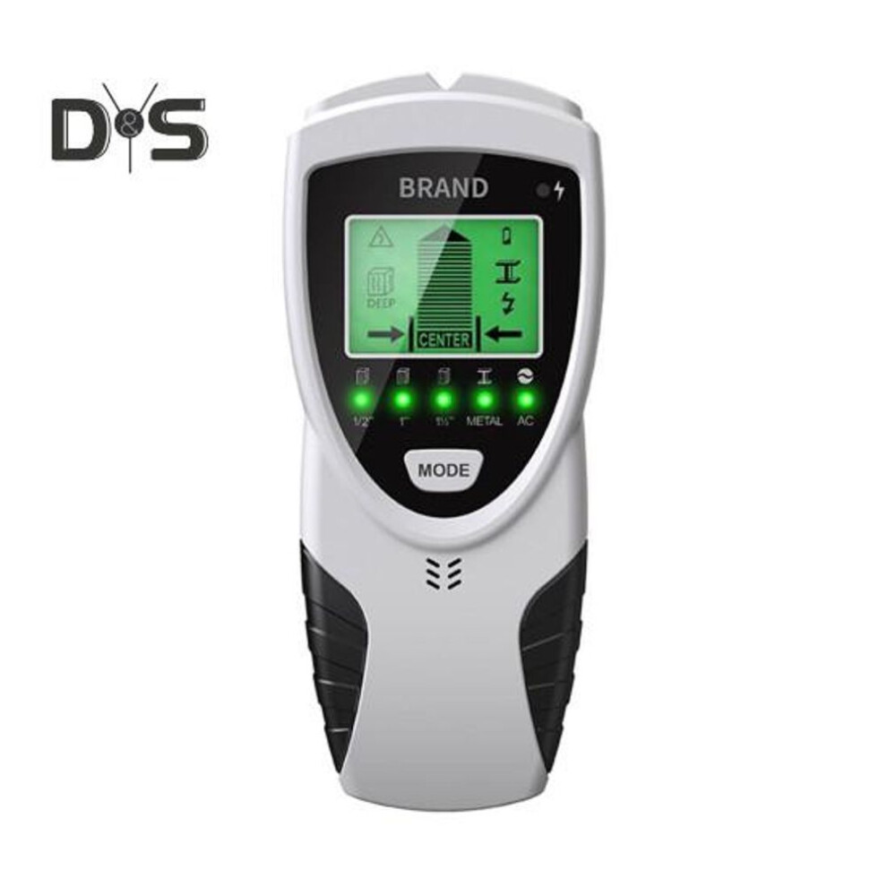 5 in 1 Wall Detector Stud Finder with Live AC Wire Detection Backlit Display 5 Modes 3 Depths Metal Wood Cable Tracker