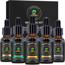 XIKEZAN 5er-Pack Bartl-Set mit Sandelholz, Orange, Vanille, Zedernholz, Weihnachtsstrumpffller, Vter, Valentinstag, Geschenke fr Mnner, ihn, Vat