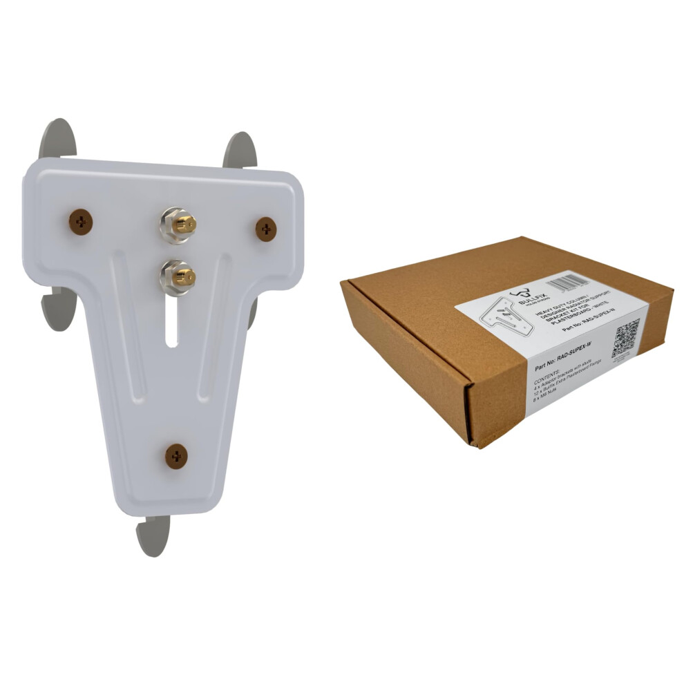 Heavy Duty Radiator Support Bracket Kit With Heavy Duty Plasterboard Fixings - Secure Column & Designer Radiator Mounting Brackets For 5065002347299