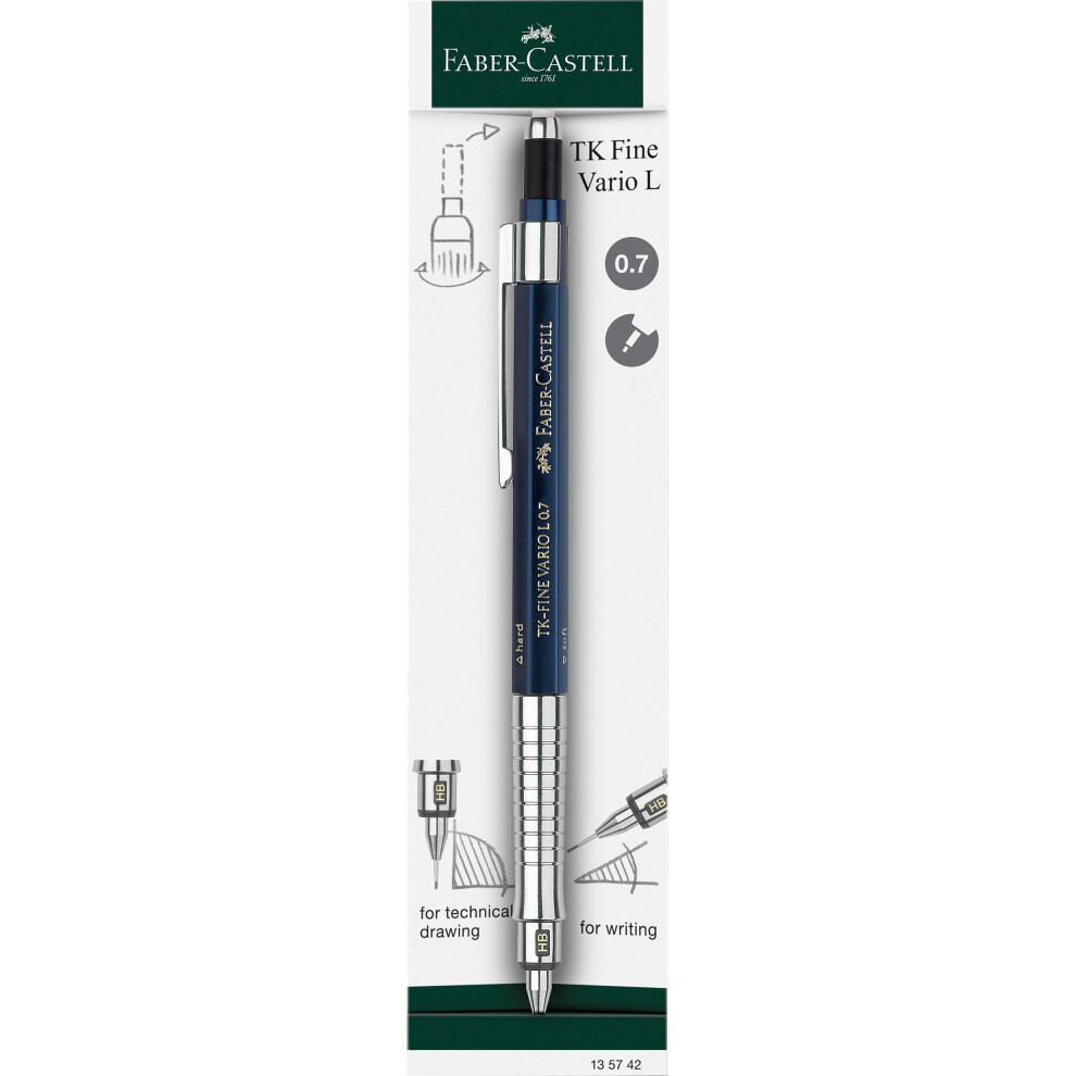 TK-Fine Vario L 135742 Mechanical Pencil 0.7 mm Indigo Lead Pencil with Soft/Hard Mechanism