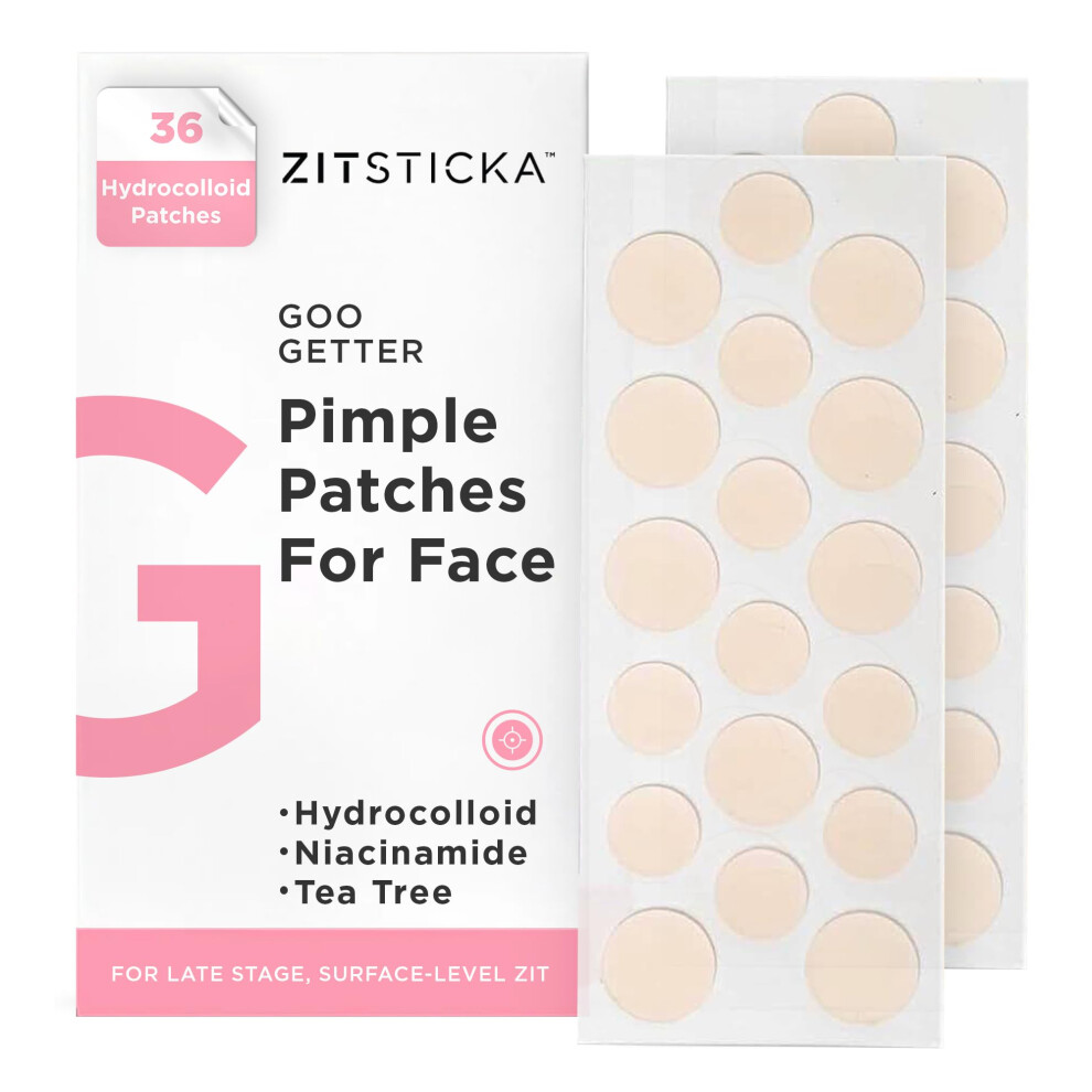 Zitsticka Pimple Patches For Face And Body, Hydrocolloid Acne Patches To Cover Zits & Blemishes, Spot Patches Or Zit Spot Stickers, Body Blemish Patch (Goo