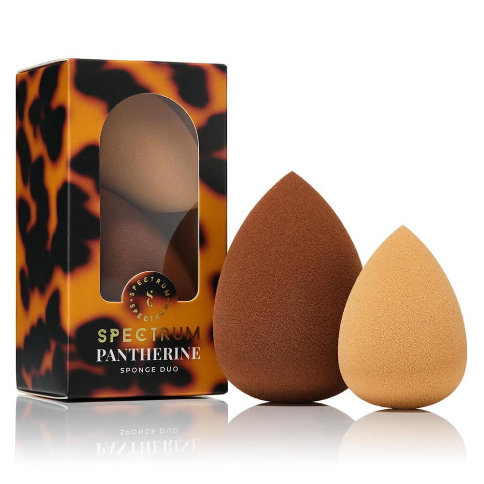 Spectrum Pantherine Makeup Sponge Duo | Latex-Free, Precision & Flawless Application | Vegan & Cruelty-Free