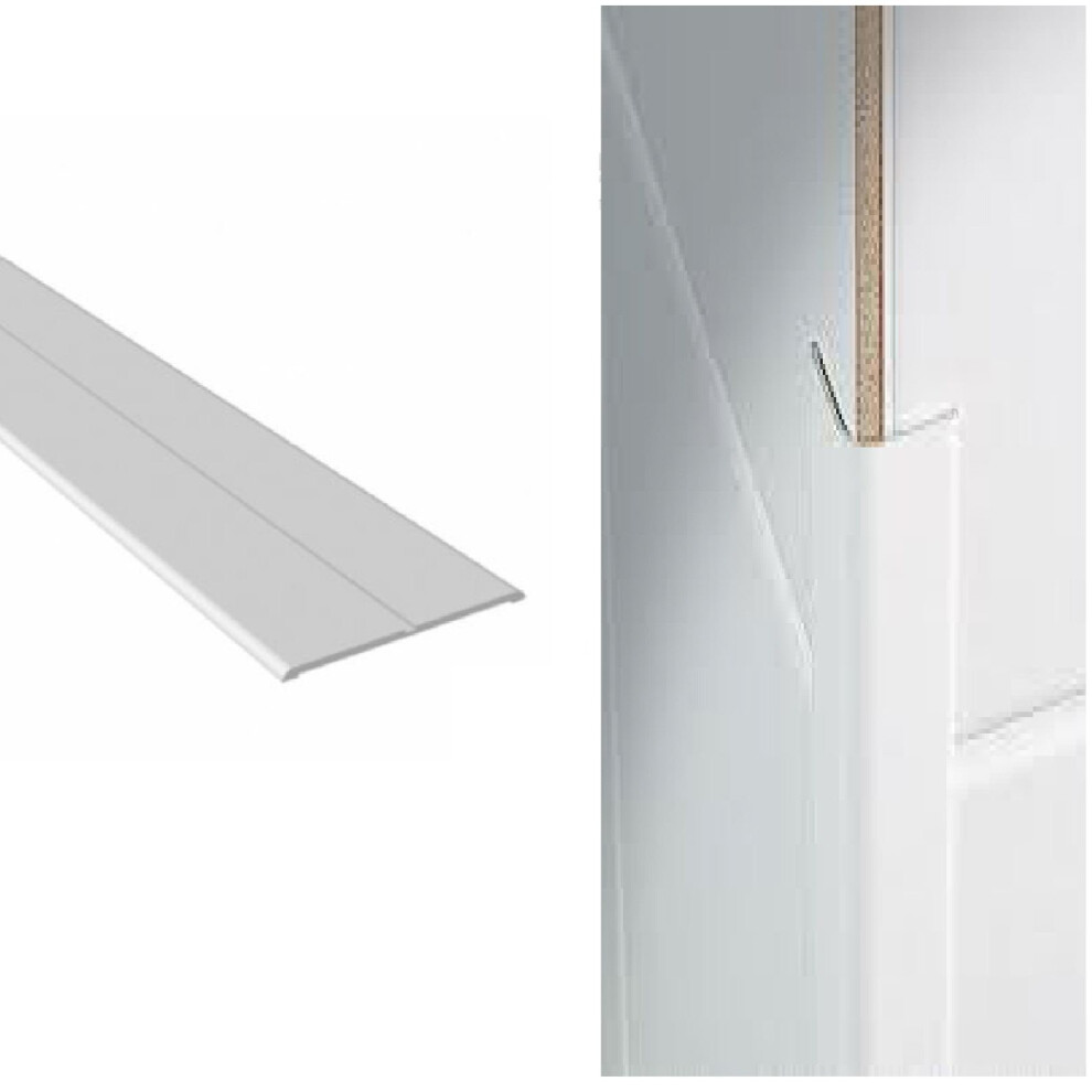White Upvc Plastic Flexi Flexible Angle Trim 25Mm X 25Mm X 2.5 Metre Length 700254114712