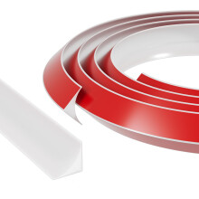 118inch/3m Coving for Ceilings Polystyrene Self Adhesive,Quadrant Beading for Laminate Flooring,PVC Wall Corner Edging Strip for Skirting