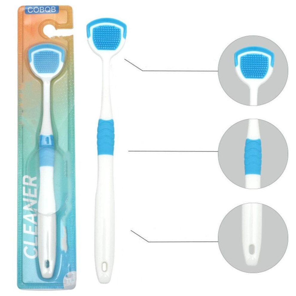 Silicone Tongue Scrapers For Adults - Deep Cleaning Oral Care Tools, Alcohol-free, Helps Reduce Bad Breath & Residual Bacteria, Comfort Grip Desig