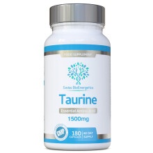 Taurine Supplement 1500mg 60 Day Supply - High Strength Pure L-Taurine Capsules with No fillers, Binders or Flow Agents - an Essential Amino Acid