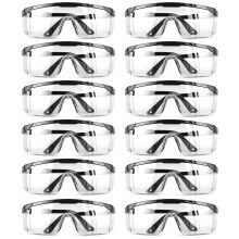 12 Pack Safety Glasses Scratch Resistant Antifog Impact Resistant Protective Glasses Safe Fit Adjustable Workplace Goggles with Scratch Resistant
