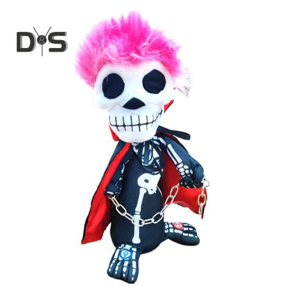 (as the picture, A) Halloween Rotating Skeleton Figurine Electric Music Spinning Skeleton with Red Light Eyes for Halloween Ghost Festival Prop