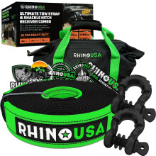 Rhino USA - Kit di attrezzi da recupero per impieghi gravosi, accessori per il recupero di veicoli fuoristrada, i migliori accessori per il train
