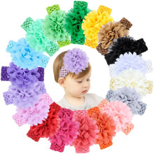 Jollybows 18pcs pentru fete pentru fete cu banda ?ifon floare moale de par ntinsa pentru par Accesorii pentru par pentru fete nou -nascu?i pentr