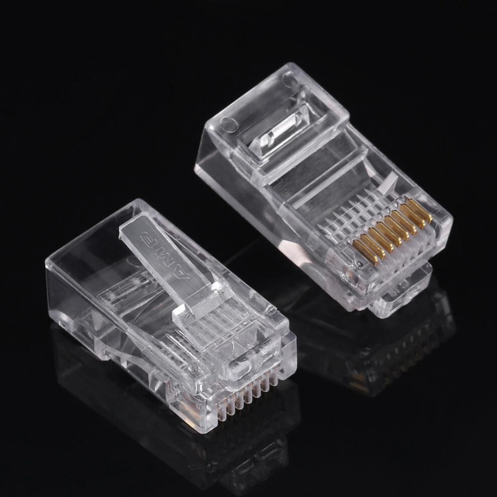 100 PCSLOT Cat5 Cat5e Network Internet Connector RJ45 8P8C Cable Modular Plug Heads