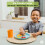 WeeSprout Pratos de Bambu, Silicone e Melamina com Tampas, Conjunto de 4, Design para Crianças 5