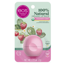 eos 100 % natrlicher und organischer Lippenbalsam  Erdbeersorbet, ganztgige Feuchtigkeit, von Dermatologen empfohlen fr empfindliche Haut, Li