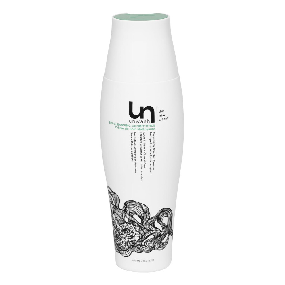 Unwash Bio-Cleansing Conditioner - Gentle Hydrating Co-Wash Cleansing Conditioner Sulfate & Paraben Free For Curly Coily & Dry Hair 13.5 Fl Oz