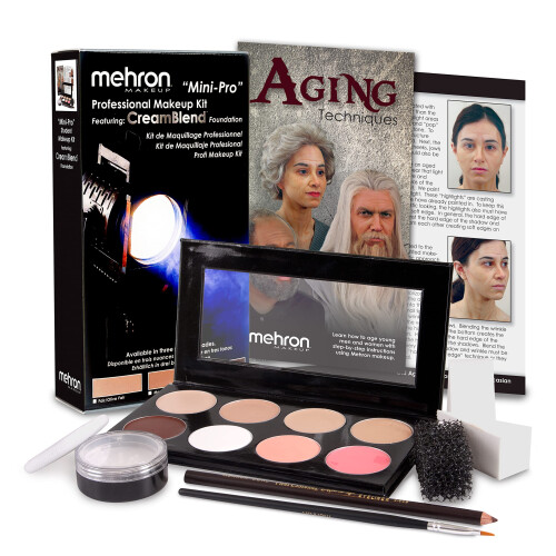 Mehron Makeup Mini-Pro Student Makeup Educational Kit Fair/Olive 1