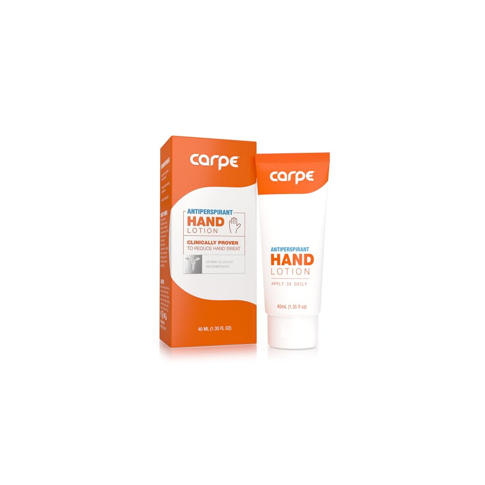 Carpe Antiperspirant Hand Lotion, A Dermatologist-Recommended Smooth Lotion That Helps Stop Hand Sweat, Great For Hyperhidrosis (Original Eucalyptus)
