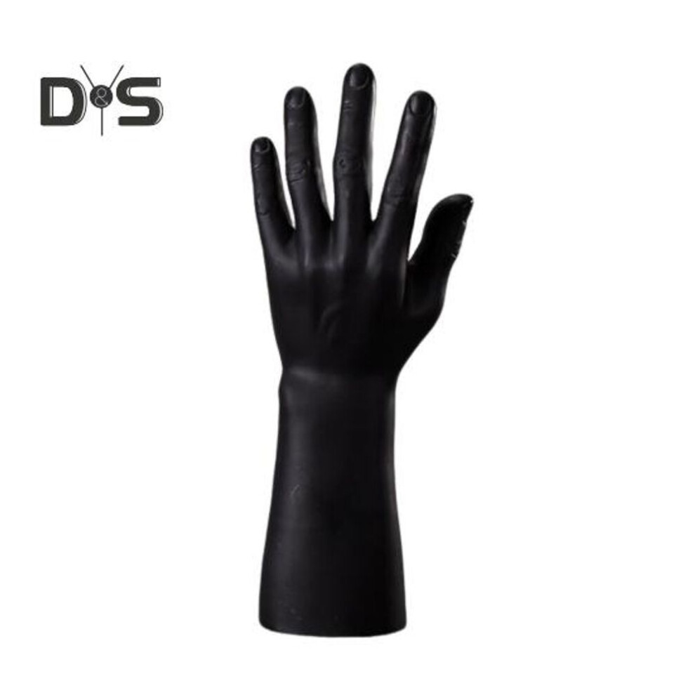 (black, Left Hand) Men Hand Model Watch Bracelet Ring Holder Hand Display Stand Jewelry Organizer Holder for Bedroom Store Counter
