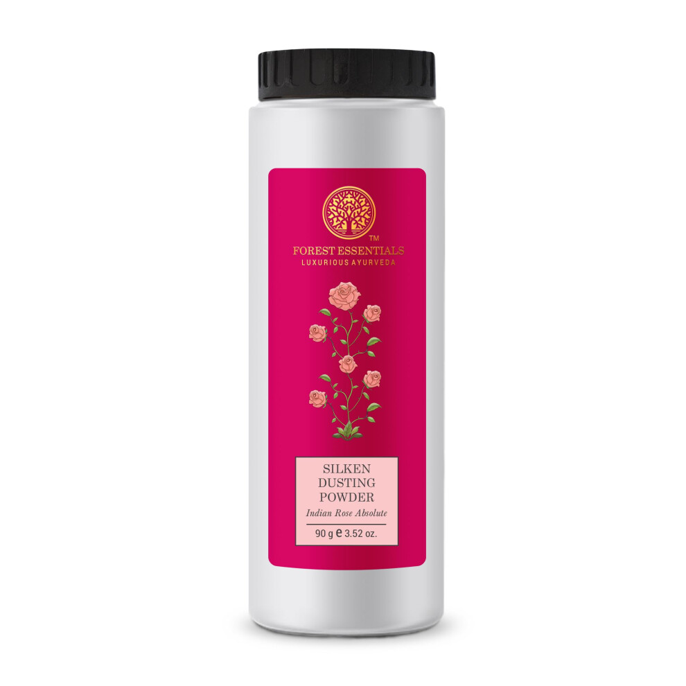 Forest Essentials Silken Dusting Powder, Indian Rose Absolute, 100G-image