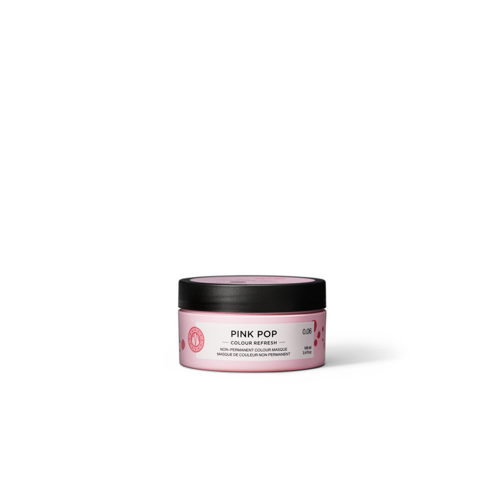 Maria Nila Pink Colour Refresh, Pop 3.4 Fl Oz, Hair Mask, Semi-Permanent Pigments, 100% Vegan & Sulfate/Paraben Free