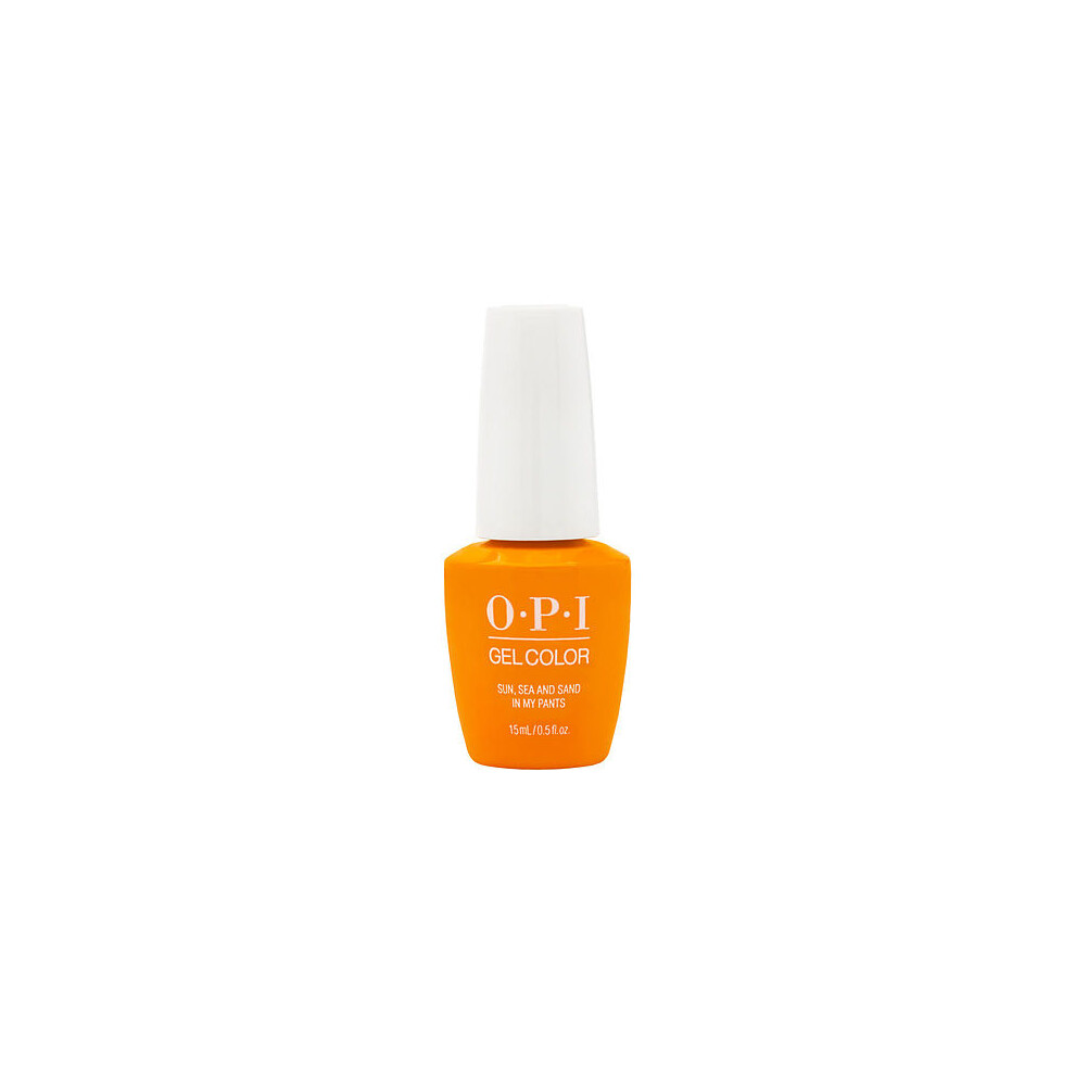 OPI GelColor, Sun, Sea, and Sand in My Pants, Yellow Gel Nail Polish, Lisbon Collection, 0.5 fl oz