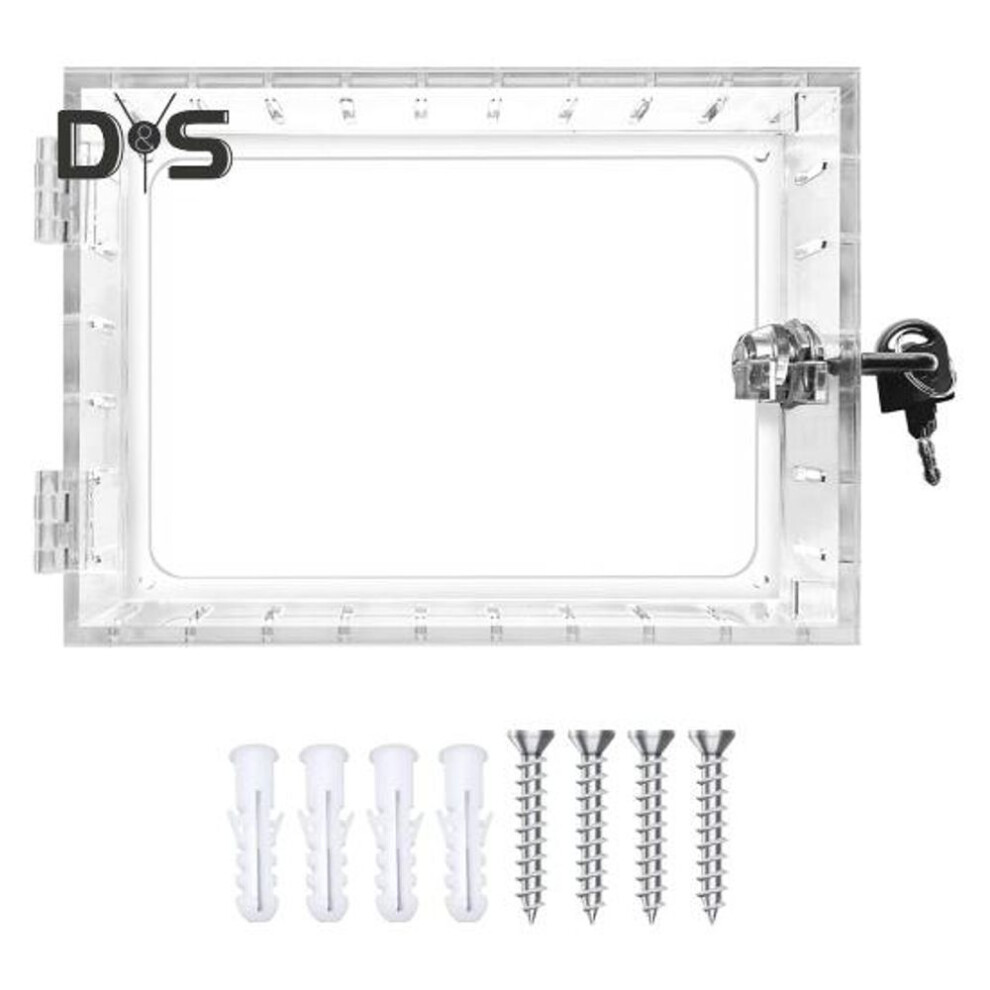 1 Set Transparent Thermostat Lock Box with Key Easy Installation Universal Plastic Thermostat Guard Cover Office Supplies