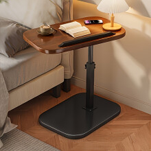 Altura ajustable Mobile Desks y mesa de computadora enrollante: marco de acero resistente, estantes de doble capa