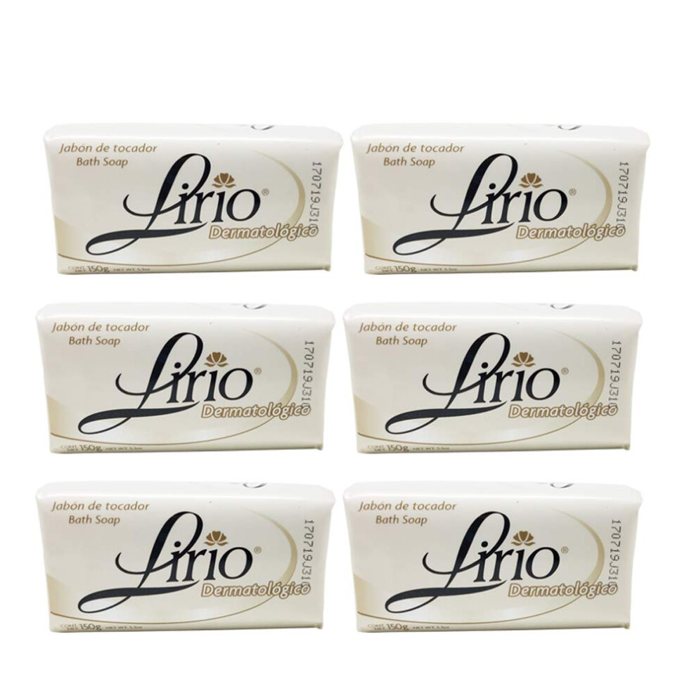 Saponetta Lirio Dermatologico. Sapone Antibatterico Arricchito Con Glicerina. Per Uso Quotidiano. Adatto A Tutti I Tipi Di Pelle. Confezione Da 6-image