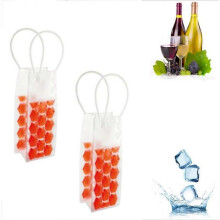 (orange) Ice Wine Bag, Wine Chiller, Wine Cooler Refrigerator, Wine Fridge, Wine Bottle Chiller Cooler for Red White Champagne or Sparkling (2pcs)