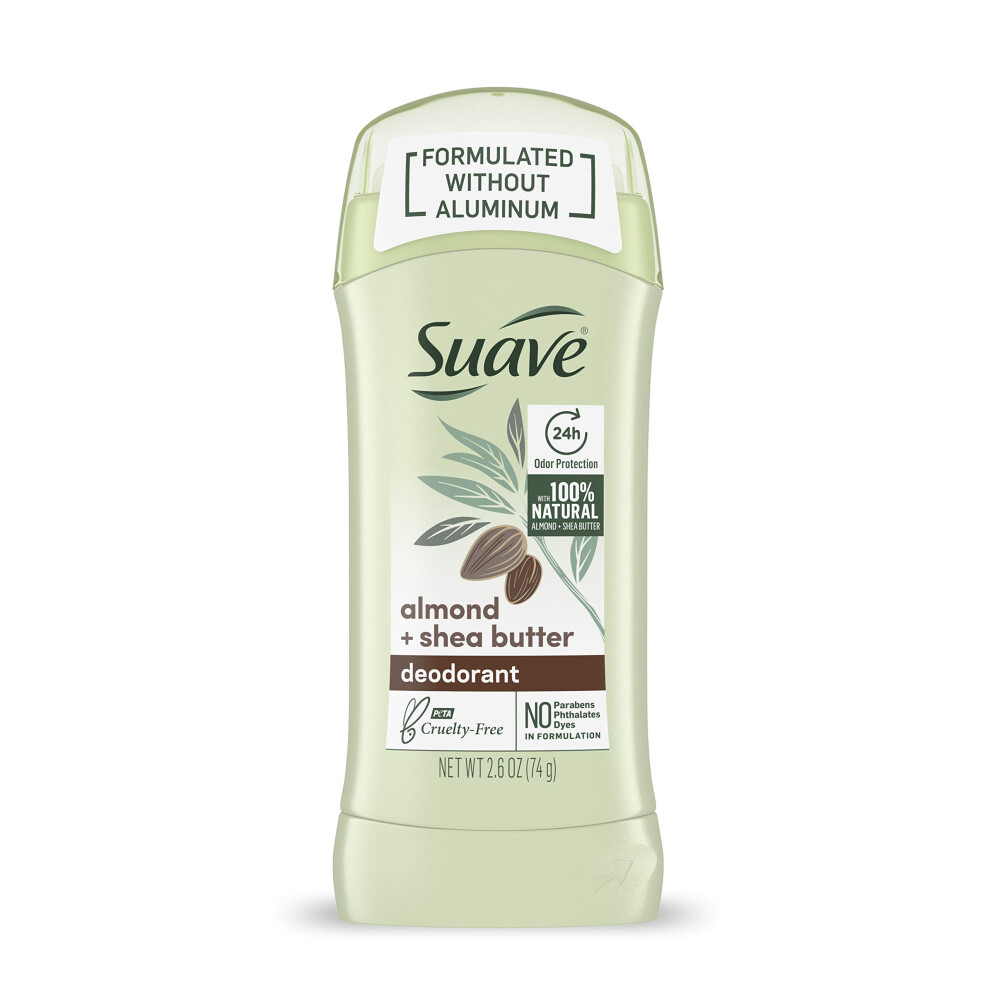 Desodorante Suave Sin Aluminio Para Mujer, Protecci N Contra El Olor Durante 24 Horas, Almendras Y Manteca De Karit , Sin Crueldad Animal, 2.6 Oz-image