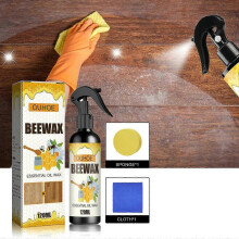 (3-piece set) 120ml Natural Micro-molecularized Beeswax Spray Furniture Polish Cleaner