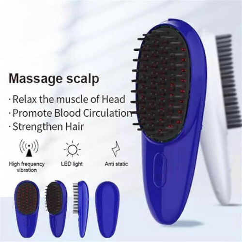 (white) Light High-Frequency Vibration Massage Hair Brush 2