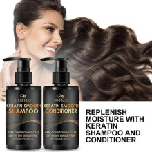 (1PCS) Keratin Shampoo and Conditioner Set, Sulfate-Free Nourishing & Moisturizing for Dry Damaged Curly Straight or Color Treated Hair