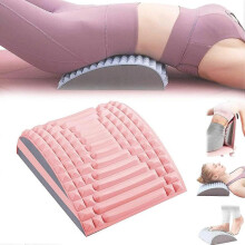 (pink) Neck and Back Relaxer, Portable Cervical Traction Device Neck Pillow for Pain Relief & Neck Hump, Posture Corrector Massager for Women Men