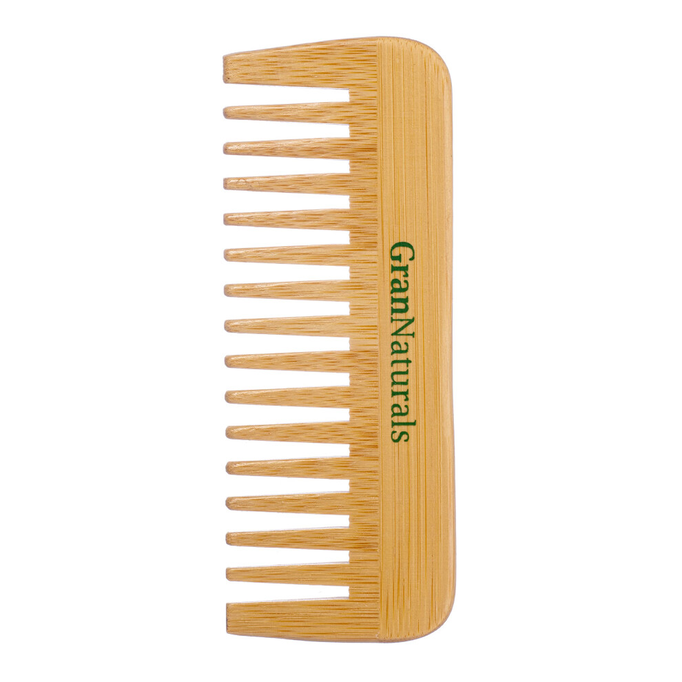 Grannaturals Wide Tooth Wooden Comb - Natural Wood Detangler For Wet Or Dry Hair - Prevents Tangle & Static - Styling & Detangling Tool For