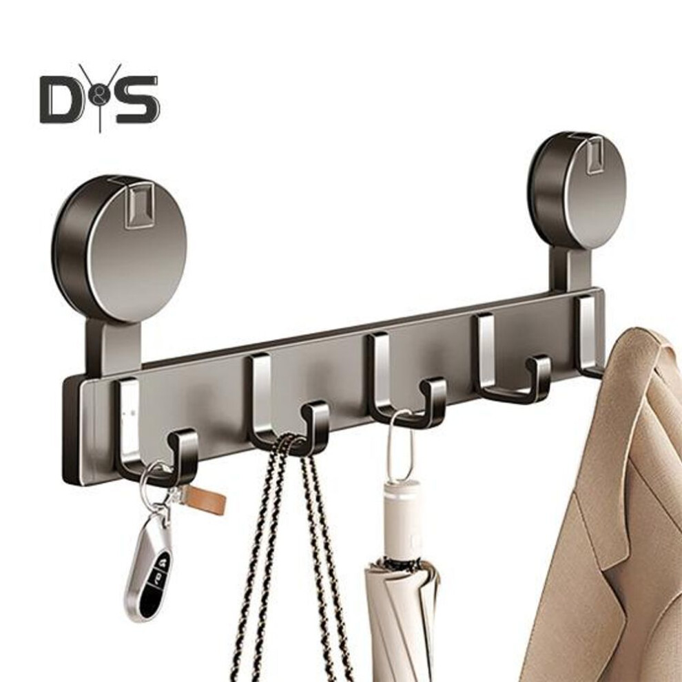 (as the picture, A 5 Hooks) Suction Cup Door Hook Bathroom Towel Rack Strong Load-bearing Rustproof Simple Installation Multifunctional Towel Rack Shower Hook