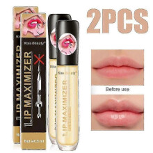 (2pcs) 1/2Pcs Lip Plumper Extreme Lip Gloss Maximizer Plump Instant Volume Bigger Lips Moisturizing Reduce Fine Lines
