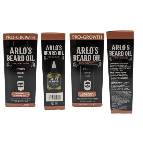 Arlo's Pro Growth Beard Oil - Άρωμα Σανταλόξυλου 2.5 oz. - Προάγει την Ανάπτυξη Γενείου 1