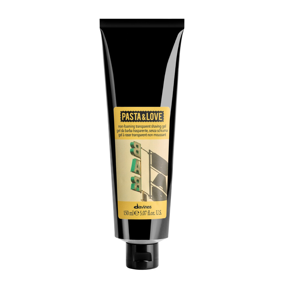 Davines Pasta & Love Men's No Foaming Sleek Precision Shaving Gel Brushless Shave 150Ml