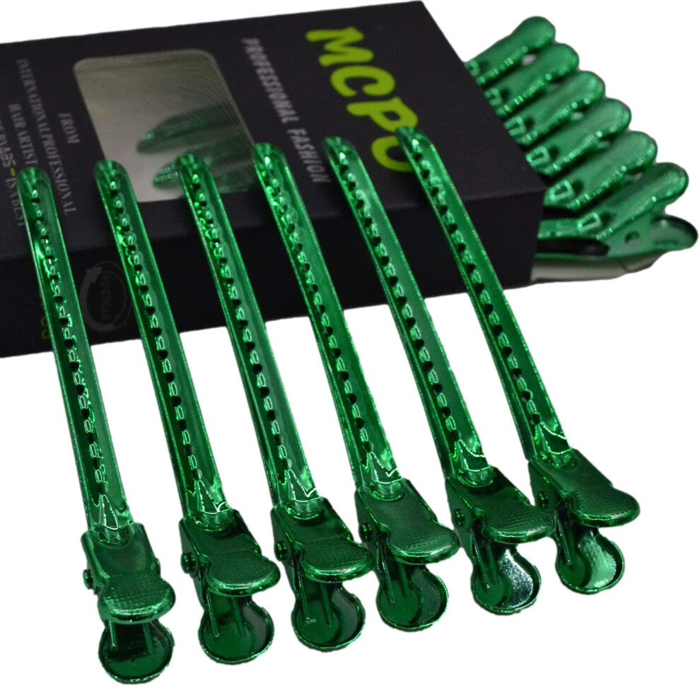 Lot de 12 pinces à cheveux en métal en forme de bec de canard pour séparer les cheveux, pinces crocodiles pour le coiffage, pinces à bec de canar