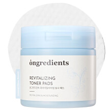 Ongredients Hudtoner Pad, Exfolierande Toner Pads för Åldrande och Fet Hy, 60 Pads