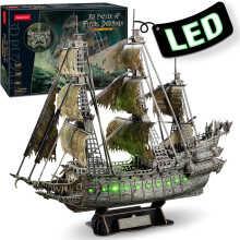 Pirates of the Caribbean Flying Dutchman Model Kits for Adults to Build 3D Jigsaw Puzzles Ship Model Building Gifts for Adults Kids Girls Boys
