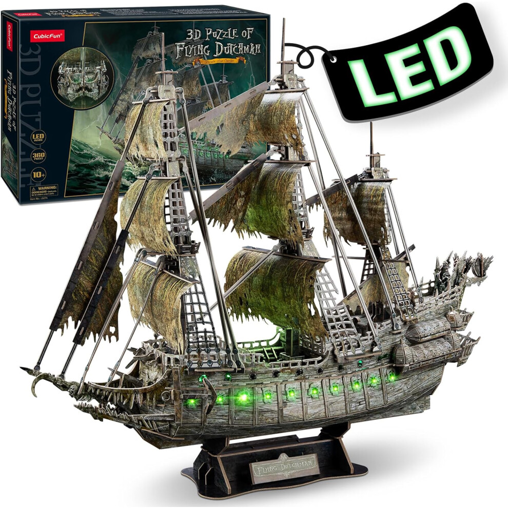 Five Leaf Pirates Of The Caribbean Flying Dutchman Model Kits For Adults To Build 3D Jigsaw Puzzles Ship Model Building Gifts For Adults Kids Girls Boys