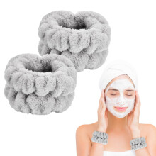pezzi di asciugamani da polso per lavare il viso - Dorbetar, braccialetti da polso in microfibra per lavare il viso, braccialetti da spa per lava