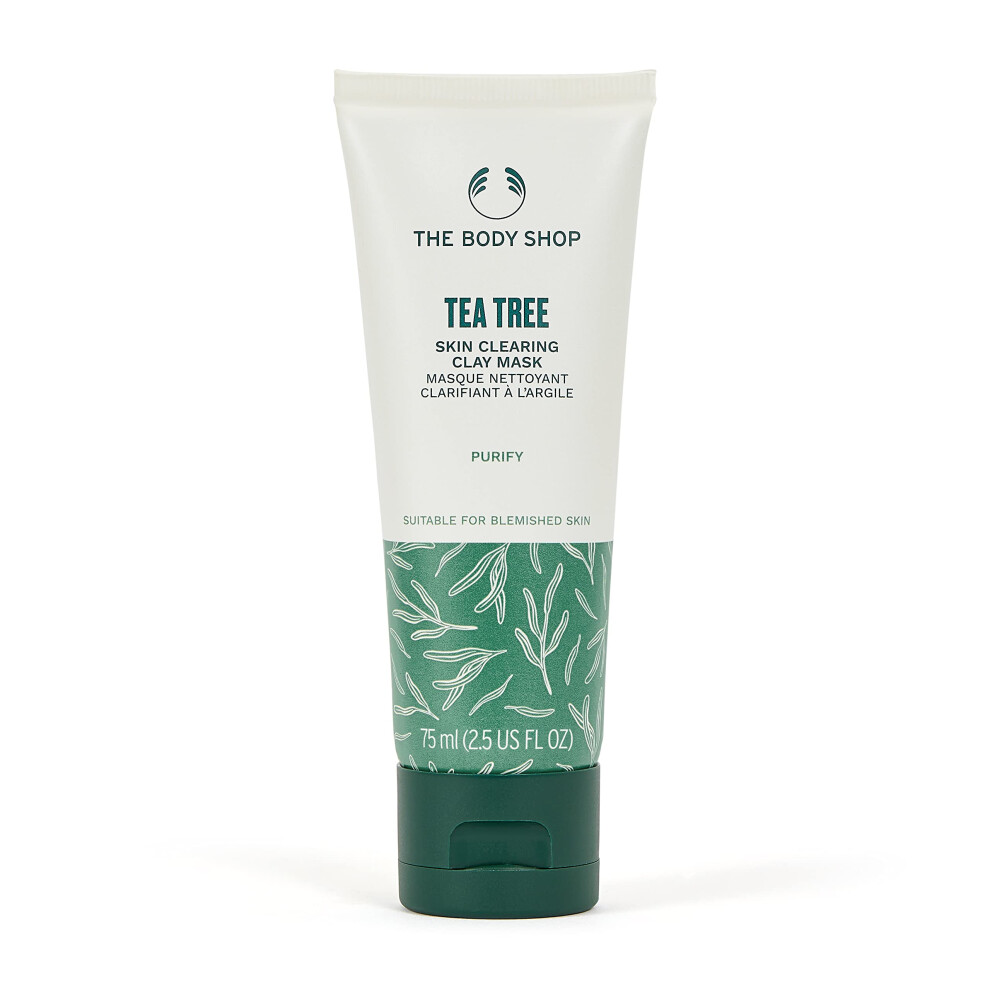 The Body Shop Skin Clearing Tea Tree Clay Mask - For Oil  Blemished Skin - Vegan 2.5 Fl Oz